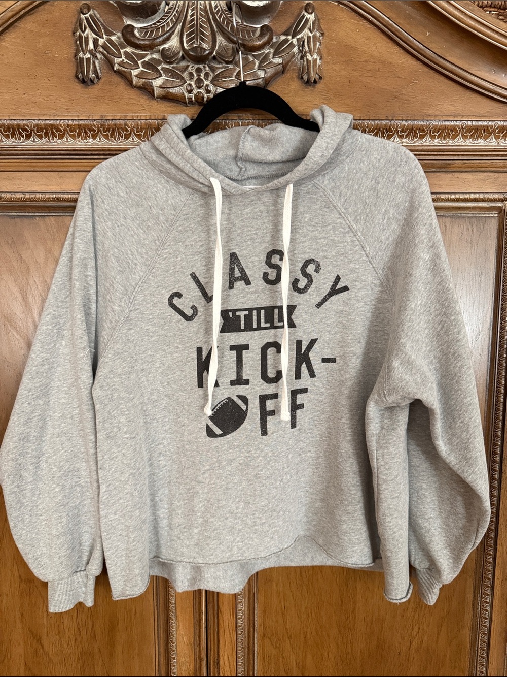Grayson Threads Gray 'Classy Till Kickoff' Pullover Hoodie